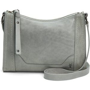 Frye Melissa Zip Gray Leather Crossbody Bag